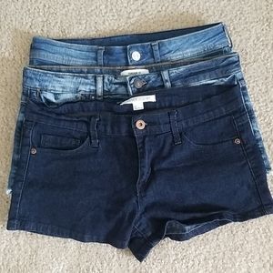 Pack of 3 denim shorts
